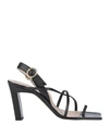 Wandler Toe Strap Sandals In Black