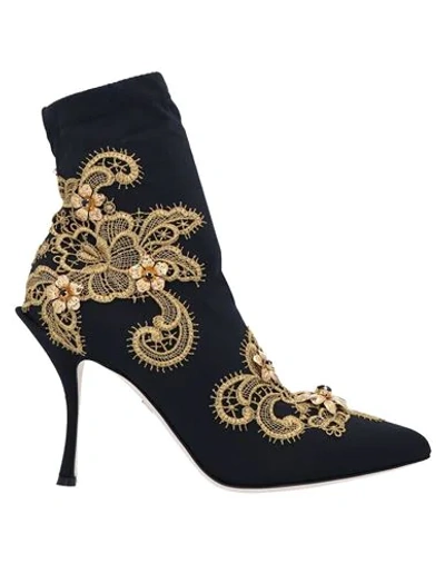 Dolce & Gabbana Ankle Boots In Black
