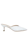 Polly Plume Mules & Clogs In White