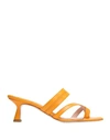 8 By Yoox Toe Strap Sandals In Orange