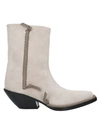 Acne Studios Breanna Leather-trimmed Suede Ankle Boots In Beige