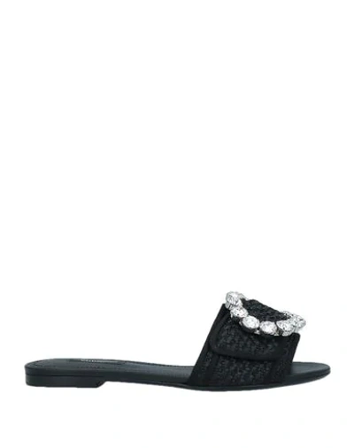 Dolce & Gabbana Sandals In Black