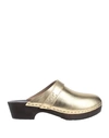 CELINE CELINE WOMAN MULES & CLOGS GOLD SIZE 10 SOFT LEATHER