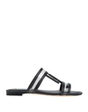 TOD'S TOD'S WOMAN SANDALS BLACK SIZE 6 SOFT LEATHER, PLASTIC,17008751MU 5