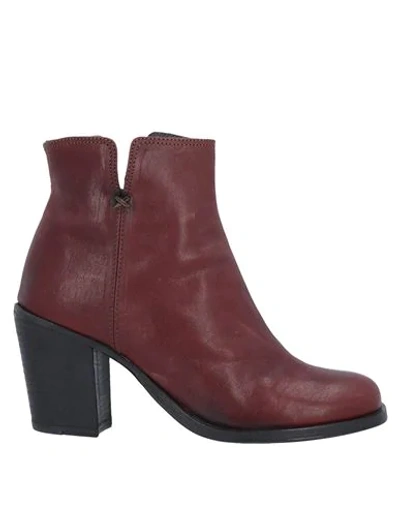 Fiorentini + Baker Ankle Boots In Maroon