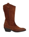 BRAWN'S BRAWN'S WOMAN ANKLE BOOTS BROWN SIZE 7 SOFT LEATHER,17012981IG 5