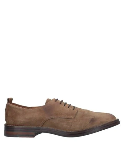 Buttero Lace-up Shoes In Khaki