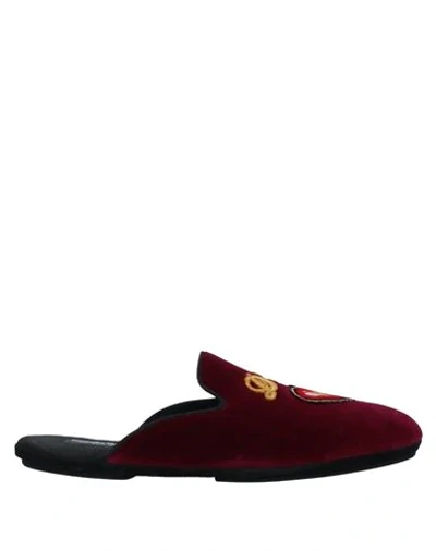 Dolce & Gabbana Slippers In Maroon