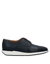 A.testoni Lace-up Shoes In Dark Blue