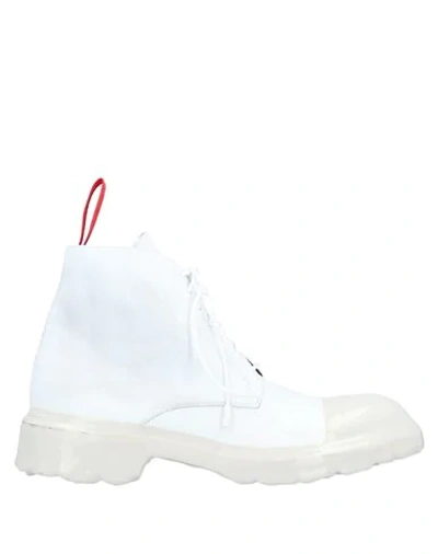 424 Fourtwofour Ankle Boots In White
