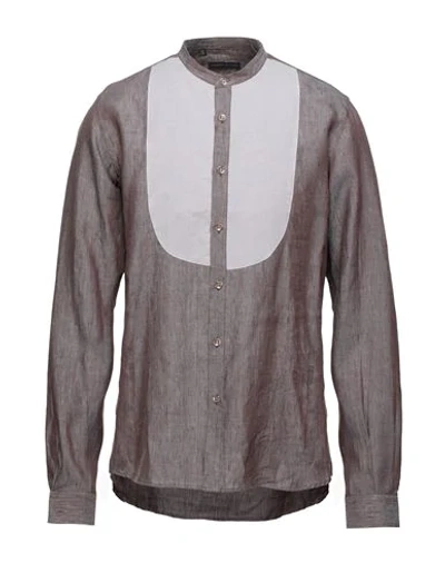 Alessandro Dell'acqua Shirts In Brown