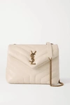 SAINT LAURENT LOULOU SMALL QUILTED LEATHER SHOULDER BAG