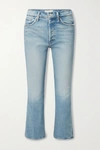 MOTHER THE TRIPPER CROPPED HIGH-RISE FLARED JEANS