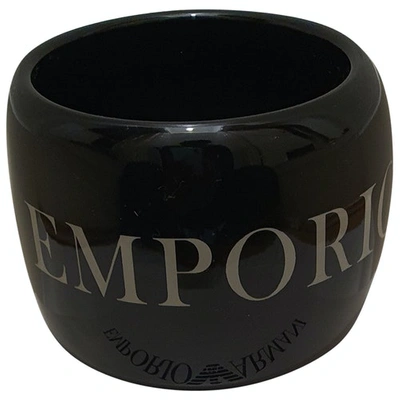Pre-owned Emporio Armani Black Plastic Bracelet