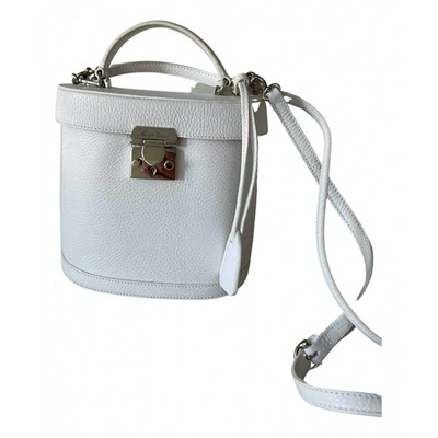 Pre-owned Mark Cross Leather Crossbody Bag In White