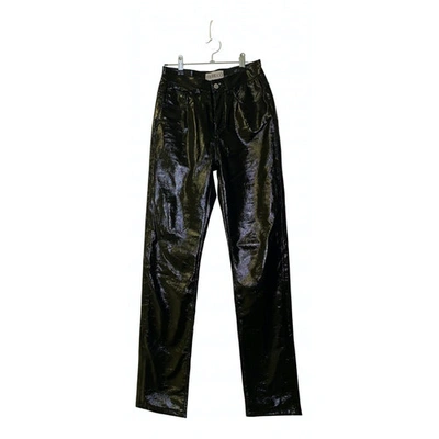 Pre-owned Fiorucci Straight Pants In Black