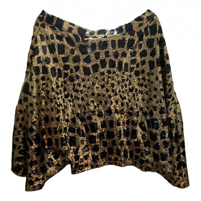 Pre-owned Antik Batik Mid-length Skirt In Gold