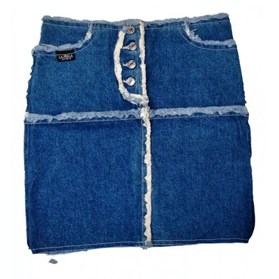 Pre-owned La Perla Mini Skirt In Blue