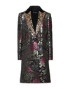 Dolce & Gabbana Overcoats In Black