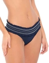 Tory Burch Costa Hipster Smocked Bikini Bottom In Dark Blue