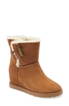 Ugg Classic Femme Toggle Wedge Boot In Chestnut Suede