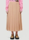 GUCCI GUCCI CHIFFON PLEATED MIDI SKIRT