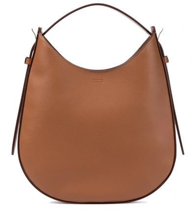 Tod's Oboe Small Leather Shoulder Bag In Brown
