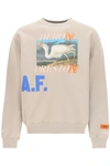 HERON PRESTON HERON PRESTON GRAPHIC PRINT CREWNECK SWEATSHIRT