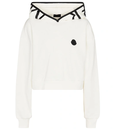 Moncler Maglia Cotton-blend Hoodie In White