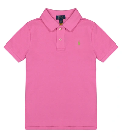 Polo Ralph Lauren Kids' Logo Cotton Piqué Polo Shirt In Resort Rose