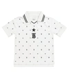 BURBERRY LOGO TECHNICAL-JERSEY POLO SHIRT,P00557454