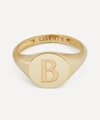Liberty 9ct Gold Initial  Signet Ring In Gold