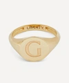 LIBERTY 9CT GOLD INITIAL SIGNET RING,000722971