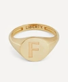 LIBERTY 9CT GOLD INITIAL SIGNET RING,000722972