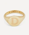 LIBERTY 9CT GOLD INITIAL SIGNET RING,000722973