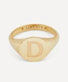 Liberty 9ct Gold Initial  Signet Ring In Gold
