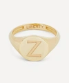 Liberty 9ct Gold Initial  Signet Ring In Gold