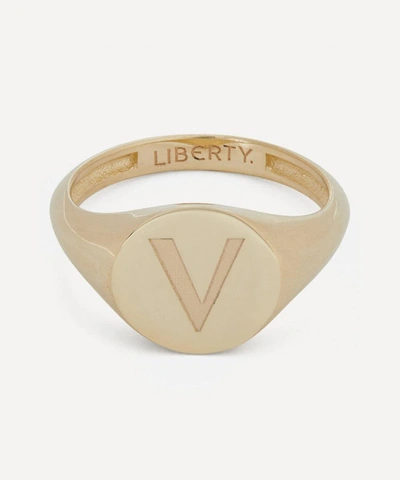 Liberty 9ct Gold Initial  Signet Ring