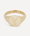 LIBERTY 9CT GOLD INITIAL SIGNET RING,000722981