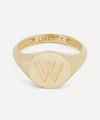 LIBERTY 9CT GOLD INITIAL SIGNET RING,000722983