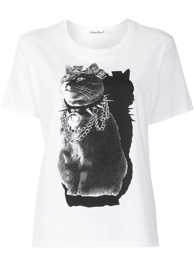 Undercover Cat-print Cotton T-shirt In White