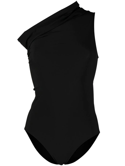 Rick Owens Black One-shoulder One-piece Swimsuit
