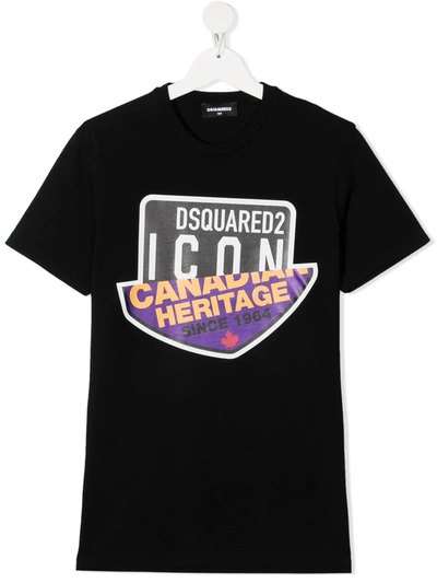 DSQUARED2 TEEN ICON HERITAGE PRINT T-SHIRT