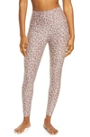 Beyond Yoga Spacedye Printed Caught In The Midi Leggings In Chai Cocoa Brown Leopard