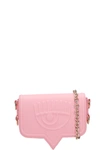 CHIARA FERRAGNI SHOULDER BAG IN ROSE-PINK SYNTHETIC FIBERS,11749108