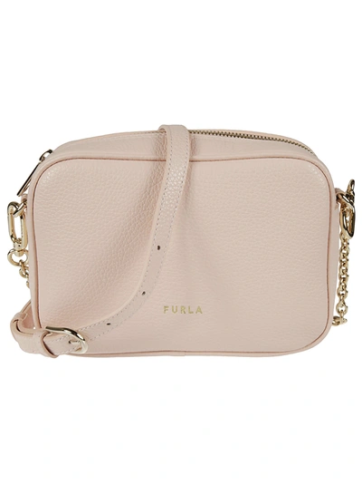 Furla Zip-around Logo Shoulder Bag In Pink