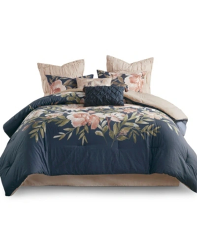 Madison Park Camillia 8-pc. Comforter Set, King In Navy