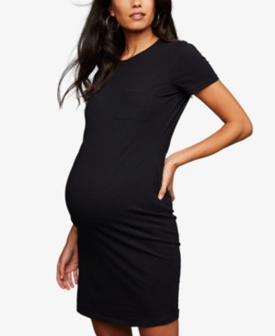 A Pea In The Pod Maternity T-shirt Dress In Black