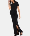A PEA IN THE POD LUXE RUCHED MATERNITY MAXI DRESS
