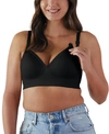 Bravado Designs Plunge Nursing-clips Stretch-recycled Nylon-blend Bra In Black